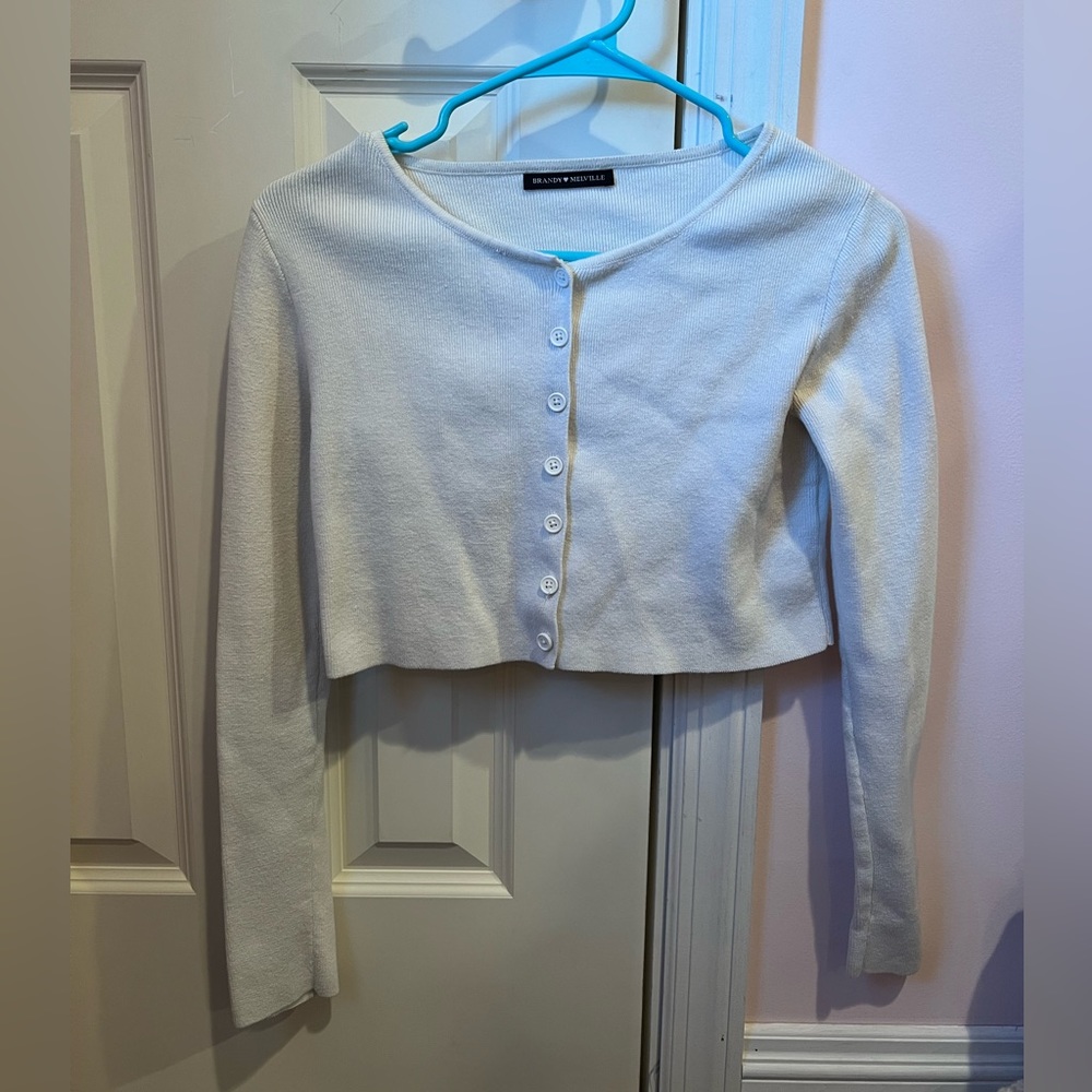 Brandy Melville white cropped sweater